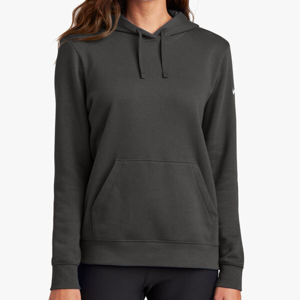 Nike Ladies Club Fleece Sleeve Swoosh Pullover Hoodie NKFD9889 Ladies Club Fleece Sleeve Swoosh Pullover Hoodie Thumbnail