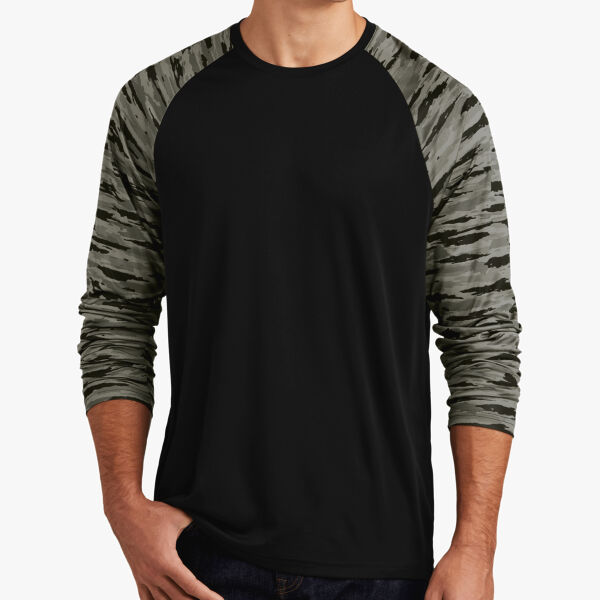 Sport Tek Drift Camo Colorblock Long Sleeve Tee ST376LS Drift Camo Colorblock Long Sleeve Tee Thumbnail