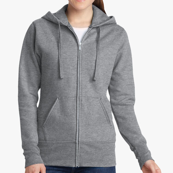 Port & Company Ladies Core Fleece Full Zip Hooded Sweatshirt LPC78ZH Ladies Core Fleece Full Zip Hooded Sweatshirt Thumbnail