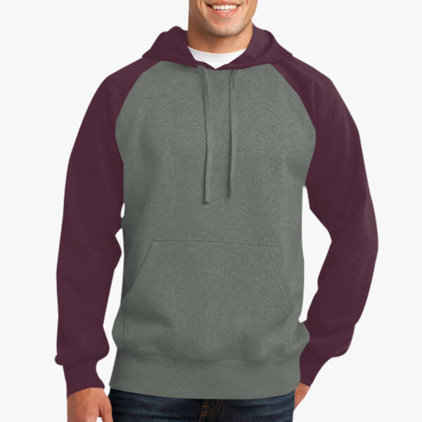 Sport Tek Raglan Colorblock Pullover Hooded Sweatshirt ST267 Raglan Colorblock Pullover Hooded Sweatshirt Thumbnail