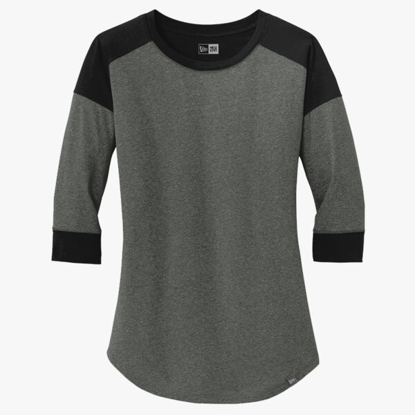 New Era Ladies Heritage Blend 3/4 Sleeve Baseball Raglan Tee LNEA104 Ladies Heritage Blend 3/4 Sleeve Baseball Raglan Tee Thumbnail