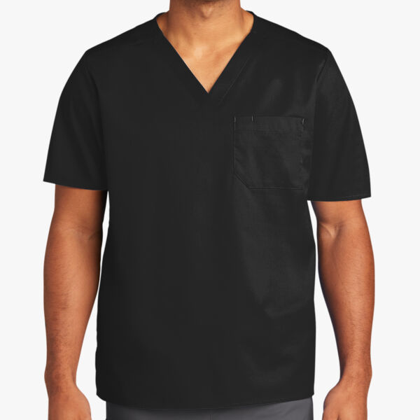 Wink Unisex WorkFlex Chest Pocket V Neck Top WW3160 Unisex WorkFlex Chest Pocket V Neck Top Thumbnail