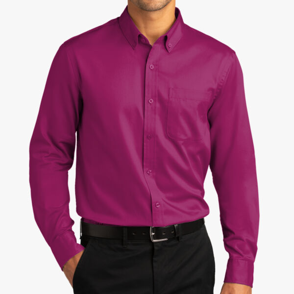 Port Authority Long Sleeve SuperPro React Twill Shirt W808 Long Sleeve SuperPro React Twill Shirt Thumbnail