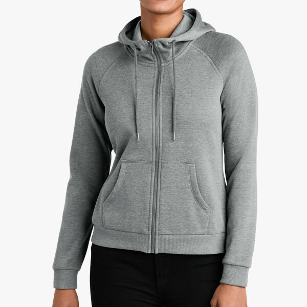 Women's Organic CVC Fleece Full Zip Hoodie Thumbnail