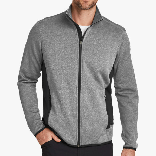 Eddie Bauer Full Zip Heather Stretch Fleece Jacket EB238 Full Zip Heather Stretch Fleece Jacket Thumbnail