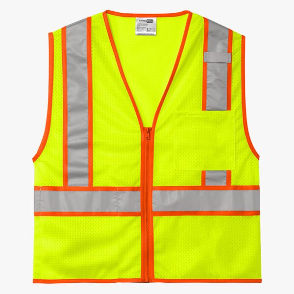 Ansi 107 Class 2 Mesh Zippered Two Tone Vest Thumbnail