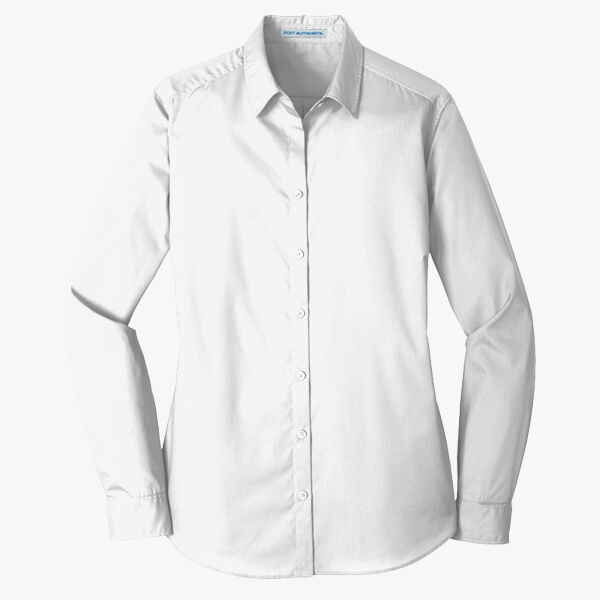 Port Authority Women's Long Sleeve Carefree Poplin Shirt LW100 Women's Long Sleeve Carefree Poplin Shirt Thumbnail