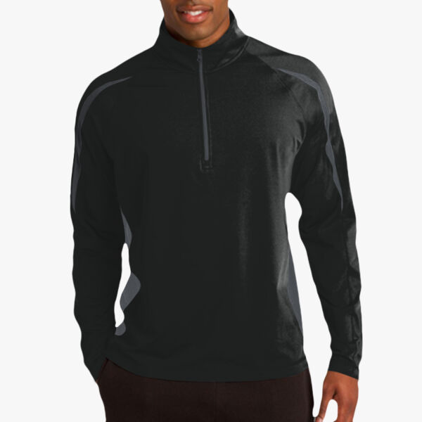Sport Tek Sport Wick ® Stretch 1/2 Zip Colorblock Pullover ST851 Sport Wick ® Stretch 1/2 Zip Colorblock Pullover Thumbnail