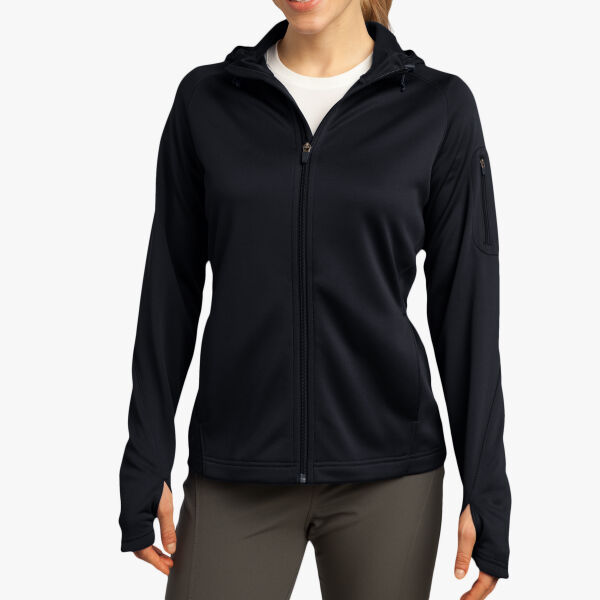 Sport Tek Women's Tech Fleece Full Zip Hooded Jacket L248 Women's Tech Fleece Full Zip Hooded Jacket Thumbnail