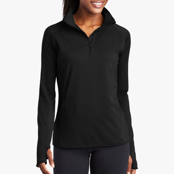 Sport Tek Women's Sport Wick ® Stretch 1/4 Zip Pullover LST850 Women's Sport Wick ® Stretch 1/4 Zip Pullover Thumbnail