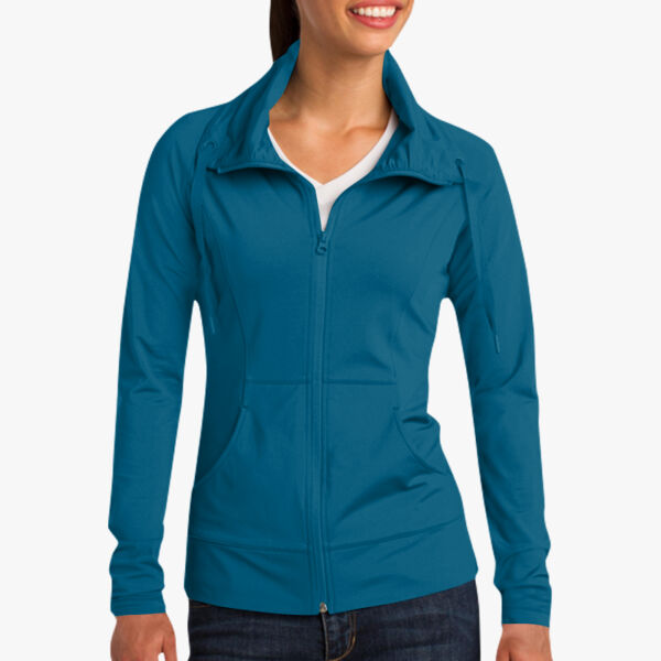 Sport Tek Women's Sport Wick ® Stretch Full Zip Jacket LST852 Women's Sport Wick ® Stretch Full Zip Jacket Thumbnail