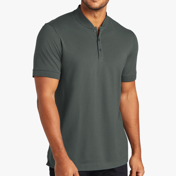 Mercer+Mettle Stretch Pique Henley MM1008 Stretch Pique Henley Thumbnail