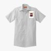 Short Sleeve Striped Industrial Work Shirt Thumbnail
