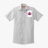 Short Sleeve Striped Industrial Work Shirt Thumbnail