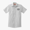 Short Sleeve Striped Industrial Work Shirt Thumbnail